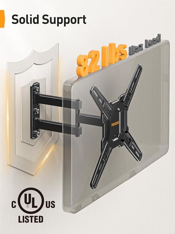 Perlegear UL Listed Full Motion TV Mount